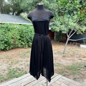 2000s Y2K Betsey Johnson Handkerchief Hem Midi Dress